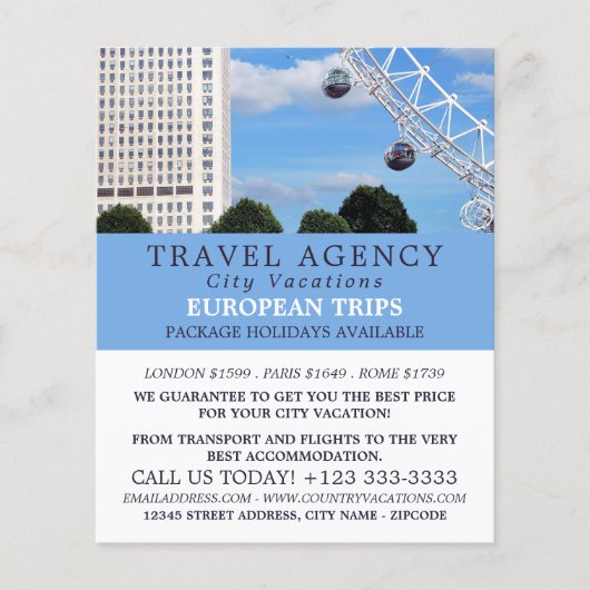 ザロンドンアイ、ロンドン市旅行代理店 チラシ (正面)