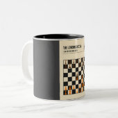 ザロンドンシステムヴィンテージチェスのオープニングアート ツートーンマグカップ (正面左)
