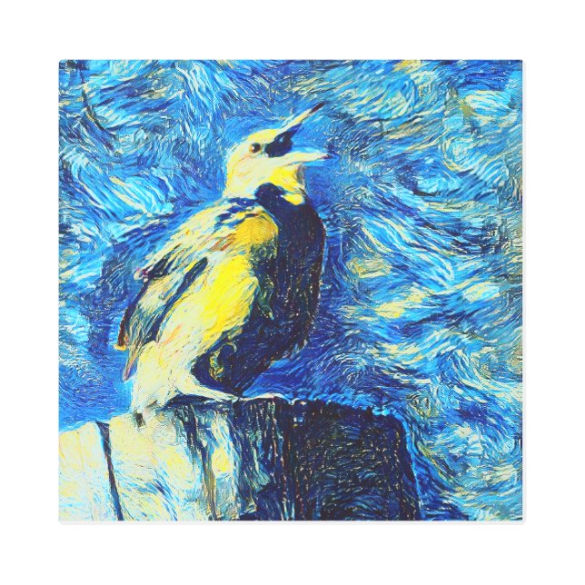 ザロンリーバードヴァンゴッホスタイル メタルプリント (正面)