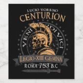 ザローもっとも偉大マンセンチュリオンLucio Voreno ワインラベル (シングルラベル)