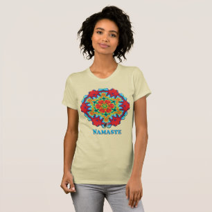 ザロージーナマステ万華鏡のように千変万化するパターンTシャツ Tシャツ