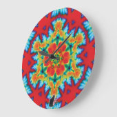 ザロージー万華鏡のように千変万化するパターン ラージ壁時計 (傾斜)