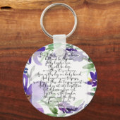 ザローズズ祈りの言葉ウォーターカラーフローラ キーホルダー (正面)