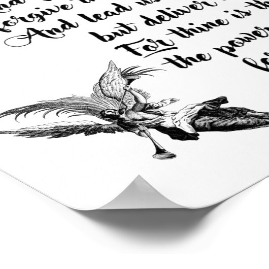 ザローズズ祈りの言葉私たちの父バイブル引用文 ポスター (角)