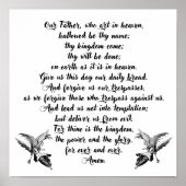 ザローズズ祈りの言葉私たちの父バイブル引用文 ポスター (正面)