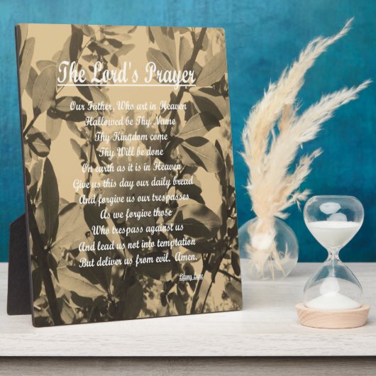 ザローズズ祈りの言葉 フォトプラーク (側面)