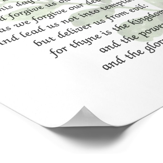 ザローズズ祈りの言葉 ポスター (角)