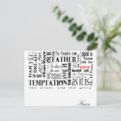 ザローズズ祈りの言葉 ポストカード (スタンド正面)