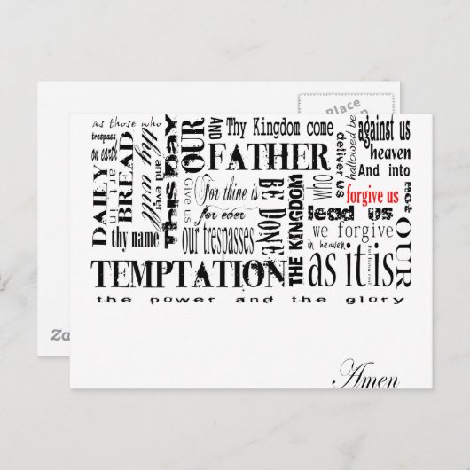 ザローズズ祈りの言葉 ポストカード (正面/裏面)