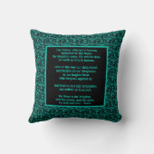 ザローズ祈りの言葉アワーファー抽象芸術 クッション (裏面)