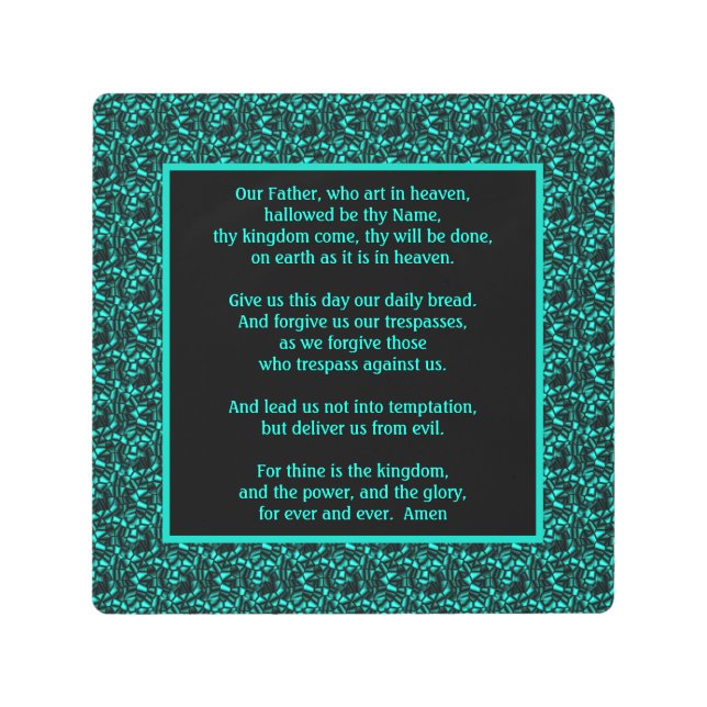 ザローズ祈りの言葉アワーファー抽象芸術    メタルプリント (正面)