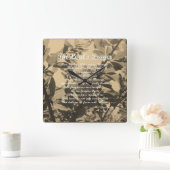 ザローズ祈りの言葉ヴィンテージスクエアウォールクロック スクエア壁時計 (ホーム)