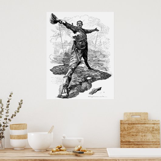 ザロードコロッソス風刺画byエドワード・サムボーン ポスター (キッチン)