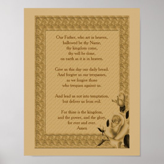 ザロードズ祈りの言葉わが父ローズブド ポスター (正面)