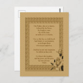 ザロードズ祈りの言葉わが父ローズブド ポストカード (正面/裏面)