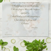 ザロードズ祈りの言葉キッチンタオルブルーパステルフローラ キッチンタオル (折り畳み)