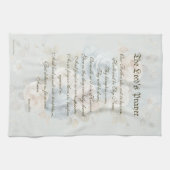 ザロードズ祈りの言葉キッチンタオルブルーパステルフローラ キッチンタオル (横)