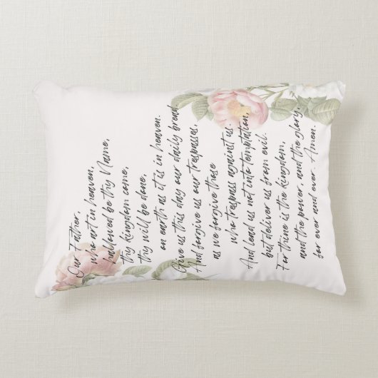 ザロードズ祈りの言葉ソフトパステルフローラ アクセントクッション (正面)