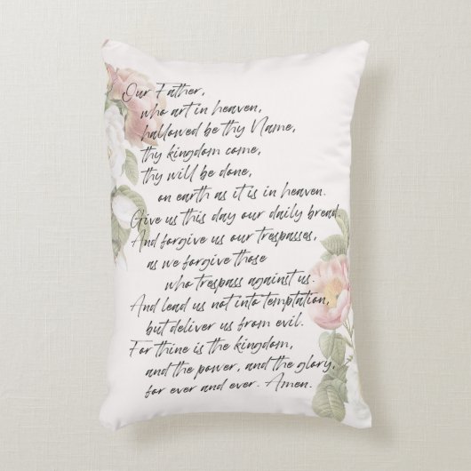 ザロードズ祈りの言葉ソフトパステルフローラ アクセントクッション (正面(垂直))
