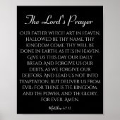 ザロードズ祈りの言葉ブラックプリント ポスター (正面)