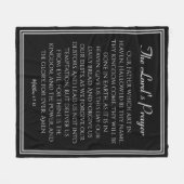 ザロードズ祈りの言葉勇気付けられる フリースブランケット (正面(横))