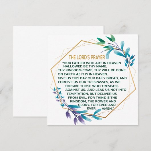 ザロードズ祈りの言葉 (正面/裏面)