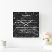 ザロードズ祈りの言葉 スクエア壁時計 (ホーム)