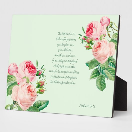 ザロードズ祈りの言葉 フォトプラーク (側面)