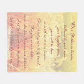 ザロードズ祈りの言葉 フリースブランケット (正面(横))