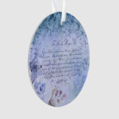 ザロードズ祈りの言葉-ヴィンテージブルー オーナメント (正面)