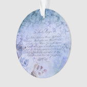 ザロードズ祈りの言葉-ヴィンテージブルー オーナメント (正面)