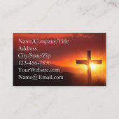 ザロードユー賛美祈りの言葉サンセットクロスバイブル聖句 名刺 (裏面)