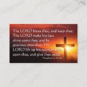 ザロードユー賛美祈りの言葉サンセットクロスバイブル聖句 名刺 (正面)