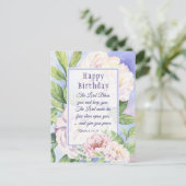 ザロード賛美ユーバイブル誕生日エレガントフローラ ポストカード (スタンド正面)