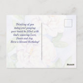 ザロード賛美ユーバイブル誕生日エレガントフローラ ポストカード (裏面)