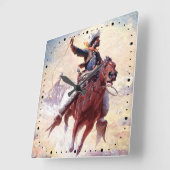 ザロープ1914レンジカウボーイウィリアムRリー スクエア壁時計 (傾斜)