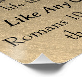 ザローマ人ロードシンナーの祈りの言葉金ゴールドブラック ポスター (コーナー)