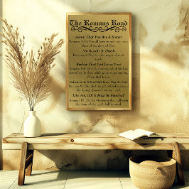 ザローマ人ロードシンナーの祈りの言葉金ゴールドブラック ポスター