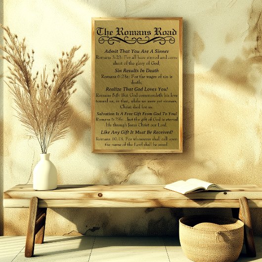 ザローマ人ロードシンナーの祈りの言葉金ゴールドブラック ポスター