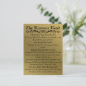 ザローマ人ロードシンナーの祈りの言葉金ゴールドブラック ポストカード (スタンド正面)