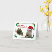 ザワイヤキツネテリアホリデーカード カード (黄色い花)