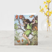 ザワイルドバラお尻フェアリーカスタマイズ-  カード (黄色い花)