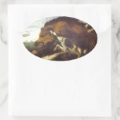 ザワイルドボア狩りバイフランスナイダー 楕円形シール (バッグ)