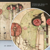 ザワセイルマッキントッシュアールヌーボーウォールデコールセラ タイル