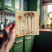 ザワセイルマッキントッシュアールヌーボーウォールデコールセラ タイル