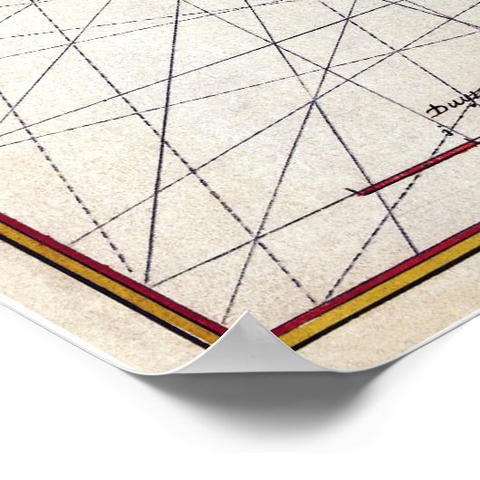 ザワネダ航海のエルとデラウェア湾のチャート ポスター (角)