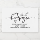 ザワポップ・アートのイきらめくンミニワきらめくインボトル スパークリングワインラベル (シングルラベル)