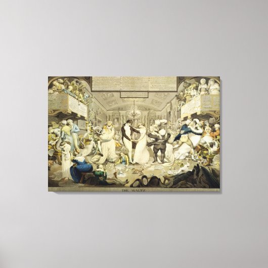 ザワルツ(カラー版木、銅版、版画) キャンバスプリント (正面)