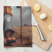 ザワンダリング小妖精や小人ウィザード キッチンタオル (四つ折り)