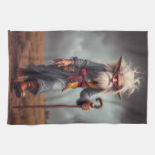 ザワンダリング小妖精や小人ウィザード キッチンタオル (横)